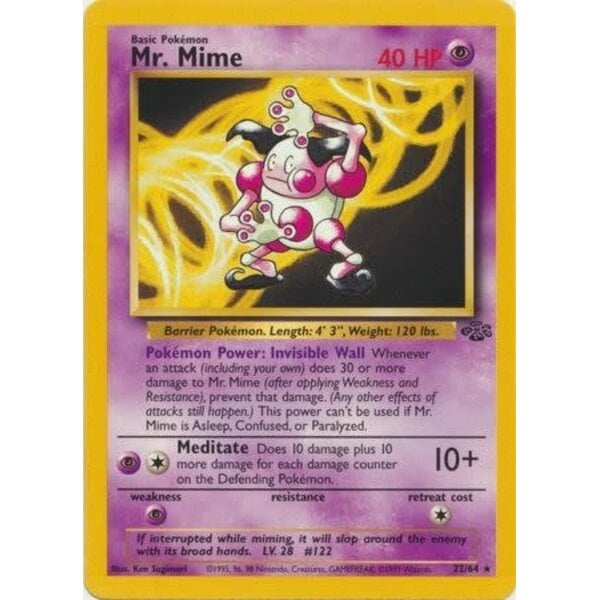Pokemon Mr. Mime (022) Unlimited Lightly Played