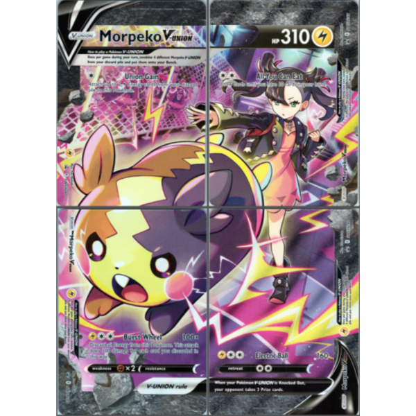 Pokemon Morpeko V-Union (SWSH287-290) (Set of 4) Lightly Played Holofoil