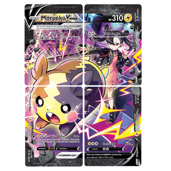 Pokemon Morpeko V-Union (SWSH287-290) (Set of 4) Near Mint Holofoil