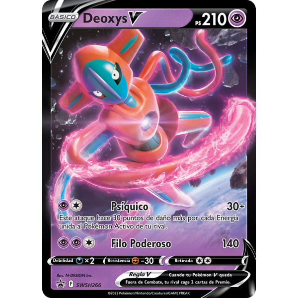 Pokemon Deoxys V (SWSH266) Lightly Played Holofoil