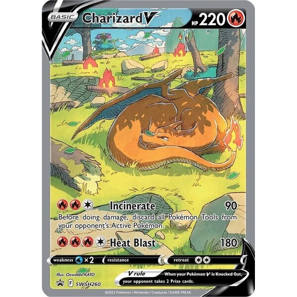 Pokemon Charizard V (SWSH260) Near Mint Holofoil