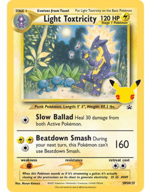 Pokemon Light Toxtricity (SWSH137) Lightly Played Holofoil