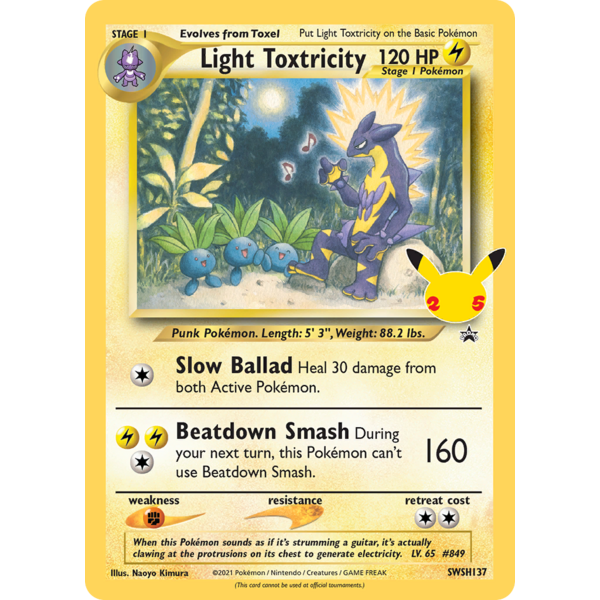 Pokemon Light Toxtricity (SWSH137) Lightly Played Holofoil