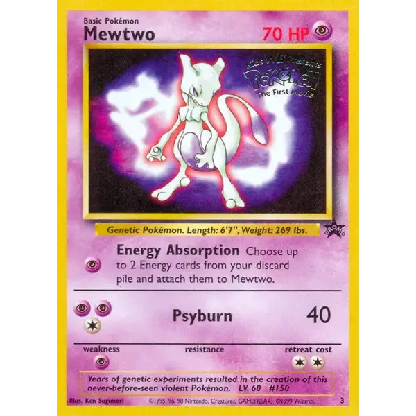 Pokemon Mewtwo (Movie Promo) (003) Moderately Played