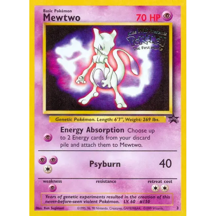 Pokemon Mewtwo (Movie Promo) (003) Moderately Played