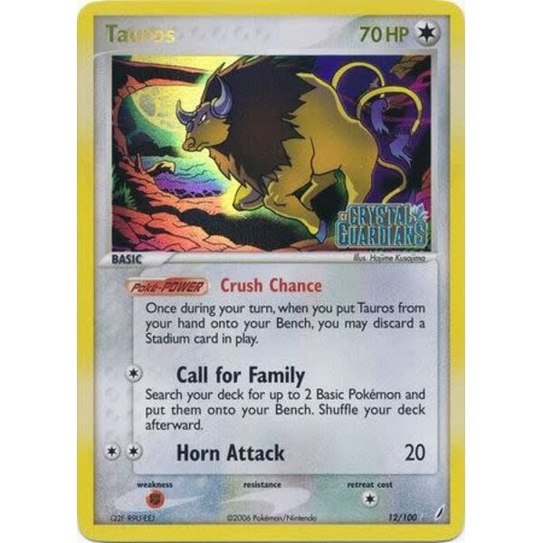 Pokemon Tauros (012) Moderately Played Reverse Holofoil