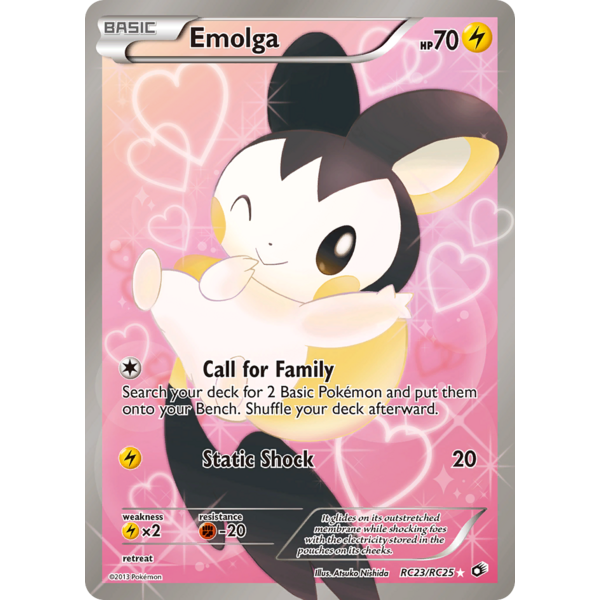 Pokemon Emolga (Full Art) (RC23) Lightly Played Holofoil