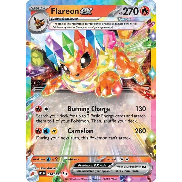 Pokemon Flareon ex (014) Lightly Played Holofoil
