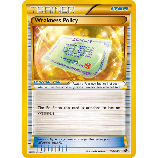 Pokemon Weakness Policy (Secret Rare) (164) Lightly Played Holofoil