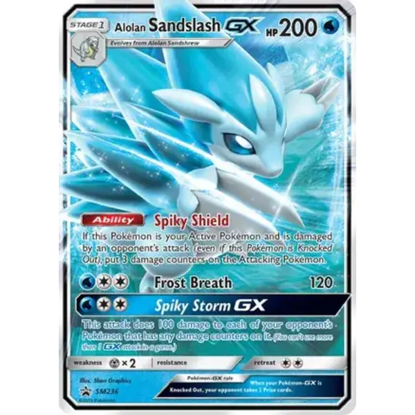 Pokemon Alolan Sandslash GX (SM236) Lightly Played Holofoil