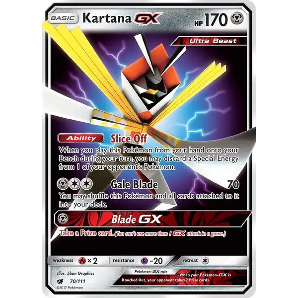 Pokemon Kartana GX (070) Lightly Played Holofoil