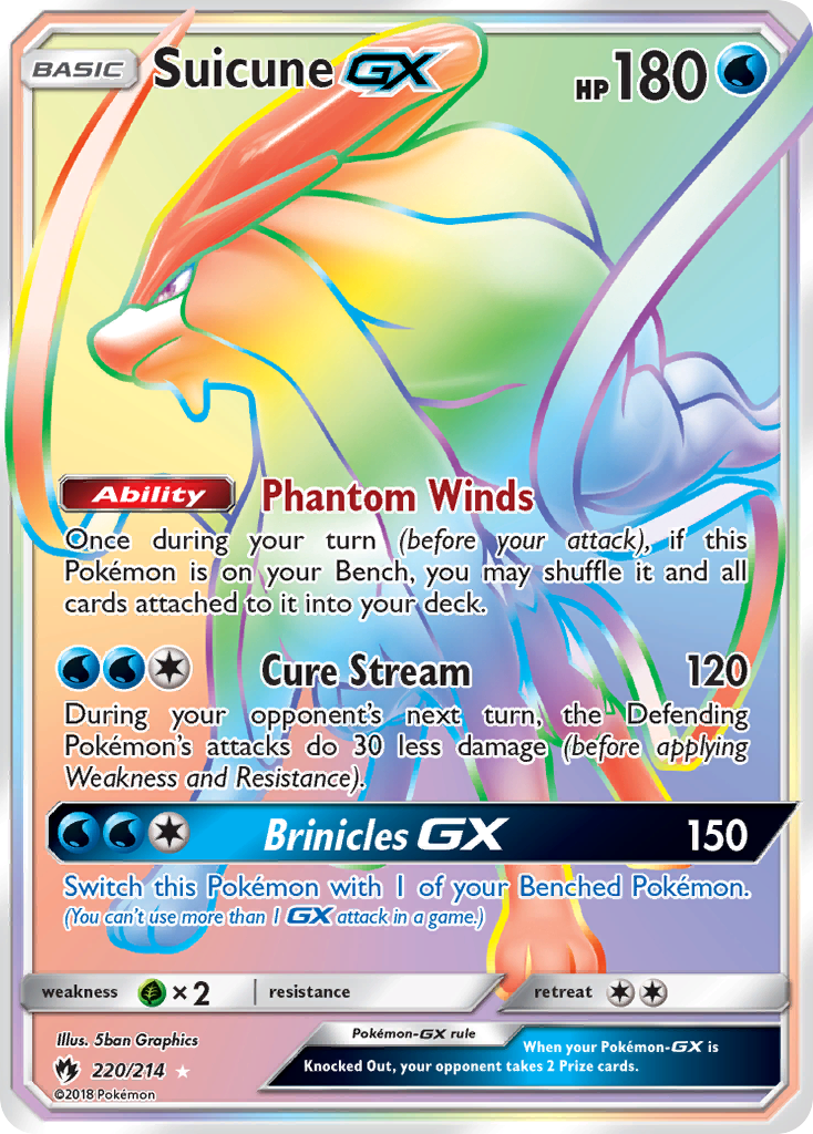 swecon pokemon card Suicune Holo R - 026/080 Inferno X Wizards of the Coast Suicune GX (220/214) [Sun &