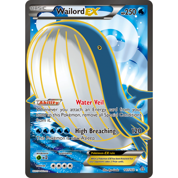 Pokemon Wailord EX (Full Art) (147) Damaged Holofoil