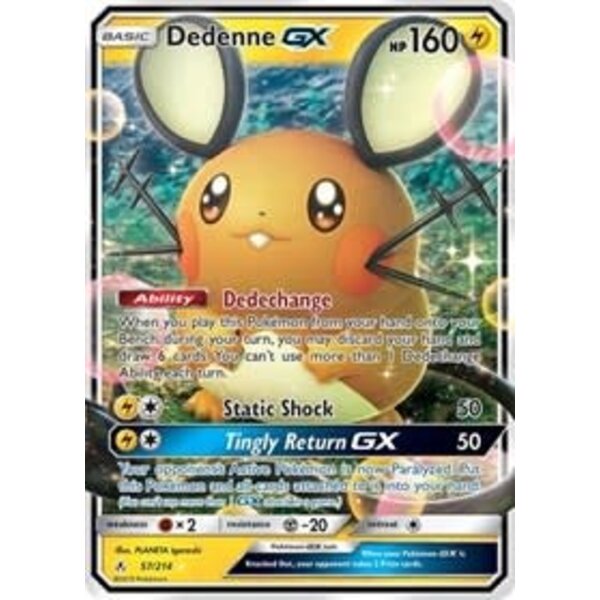 Pokemon Dedenne GX (057) Lightly Played Holofoil