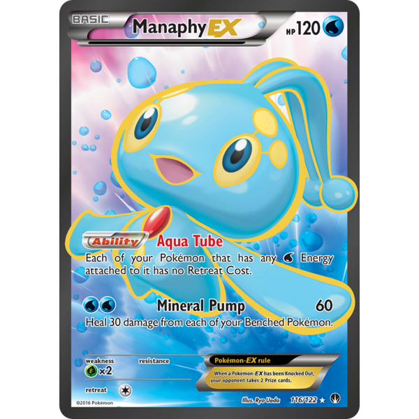 Pokemon Manaphy EX (Full Art) (116) Lightly Played Holofoil