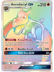 Pokemon Aerodactyl GX (Secret) (244) Lightly Played Holofoil