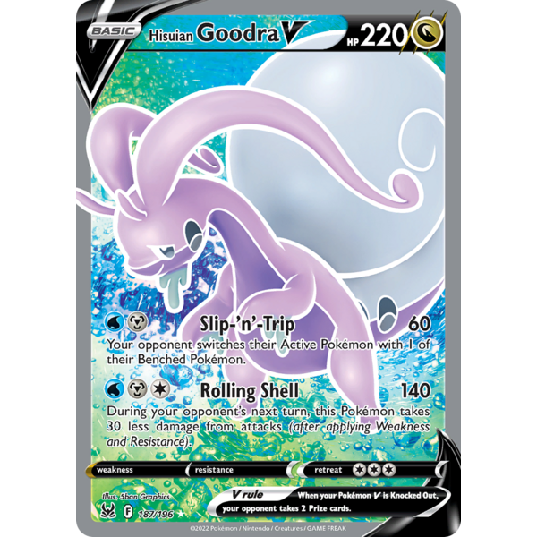 Pokemon Hisuian Goodra V (Full Art) (187) Lightly Played Holofoil