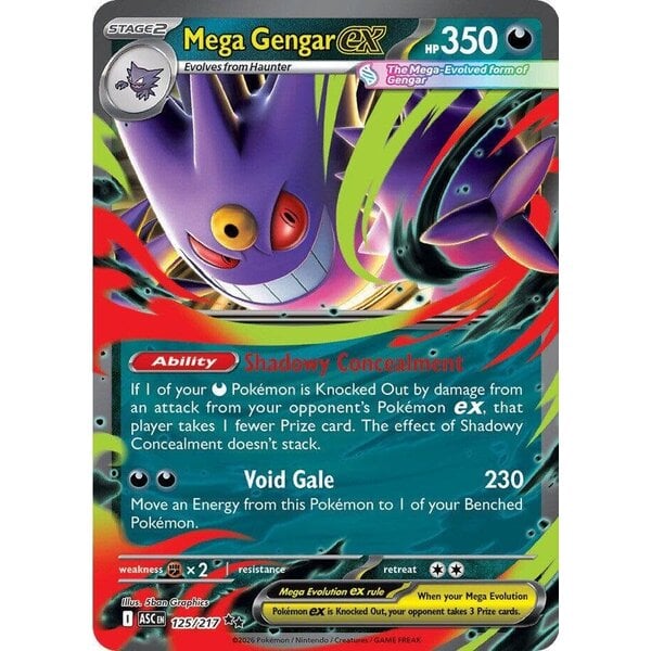 Pokemon Mega Gengar ex (125) Lightly Played Holofoil