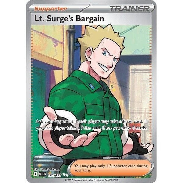 Pokemon Lt. Surge's Bargain (170) Lightly Played Holofoil