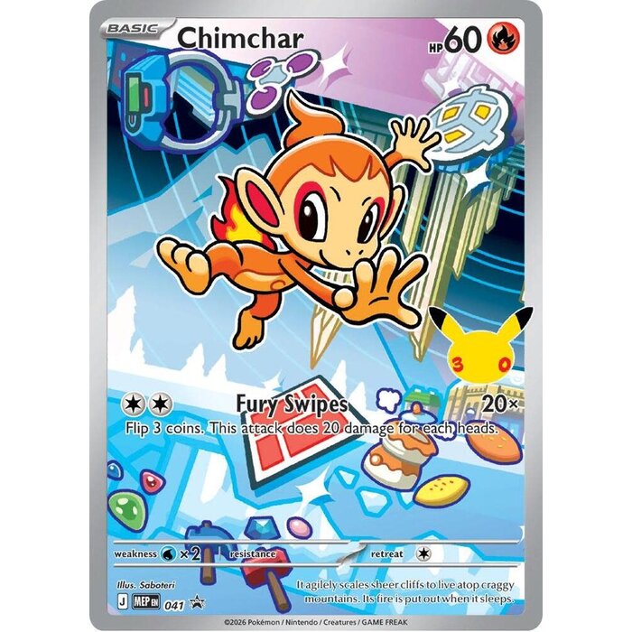 Pokemon Chimchar (041) Lightly Played Holofoil