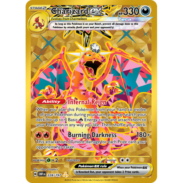 Pokemon Charizard ex (228) Moderately Played Holofoil