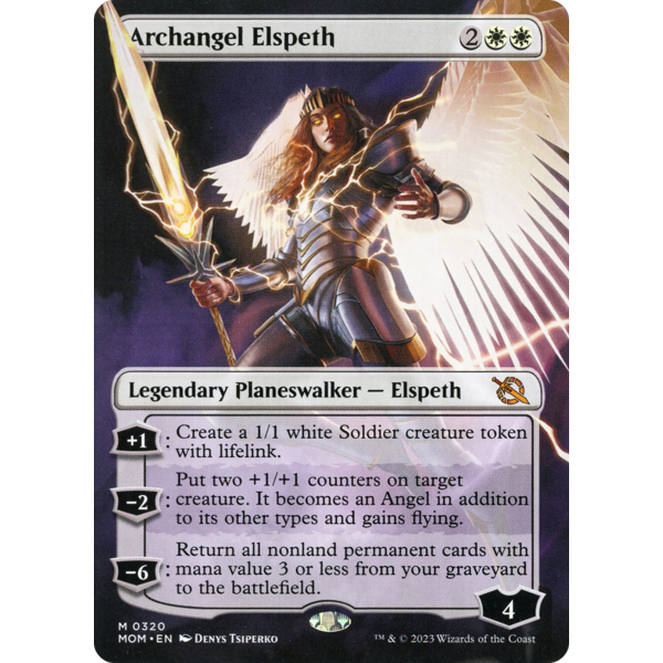 Magic: The Gathering Archangel Elspeth (Borderless Alternate Art) (320) Lightly Played Foil