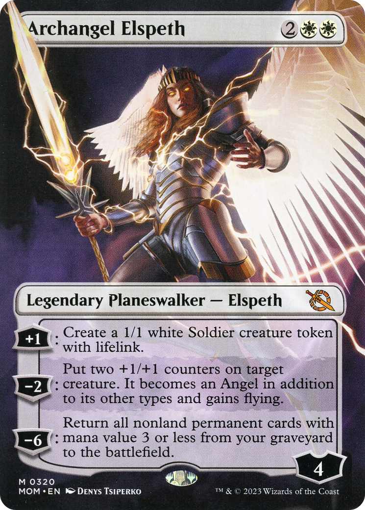 elspeth card sleeves Magic: The Gathering Archangel (Borderless Alternate Art) (320) Lightly Played Foil quality materials making them ideal for tournament use Ultra Pro Sleeves: Theros Beyond
