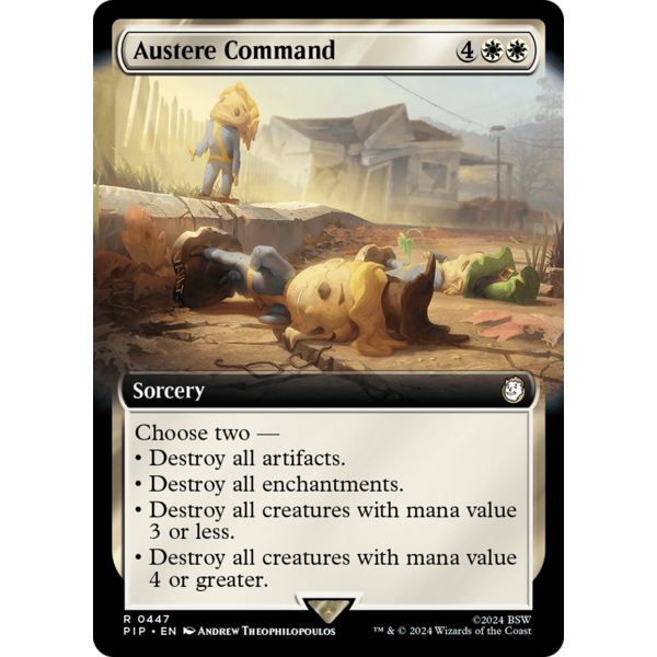 Magic: The Gathering Austere Command (Extended Art) (447) Lightly Played