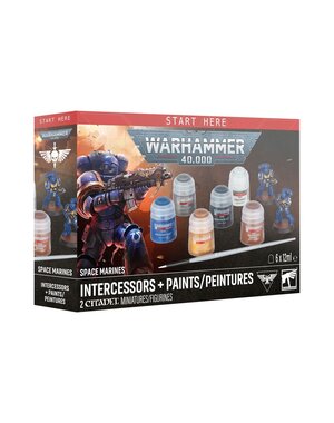 Warhammer 40,000 Space Marines: Intercessors + Paints