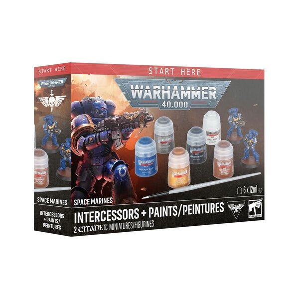 Warhammer 40,000 Space Marines: Intercessors + Paints