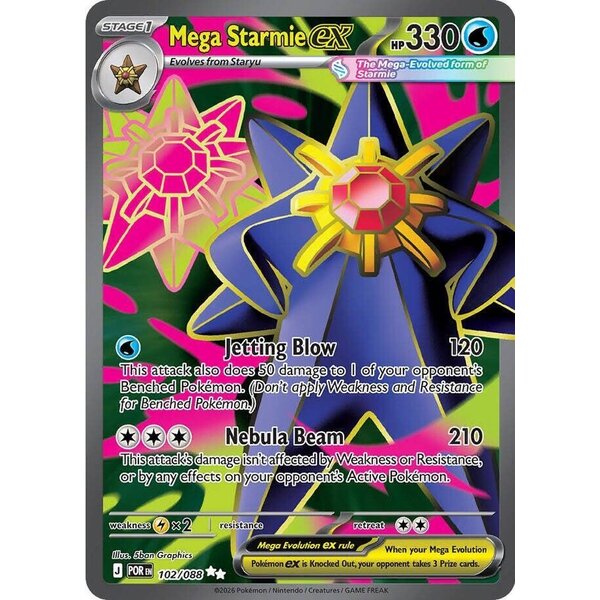 Pokemon Mega Starmie ex (102) Lightly Played Holofoil