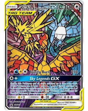 Pokemon Moltres & Zapdos & Articuno GX (SM210) Near Mint Holofoil