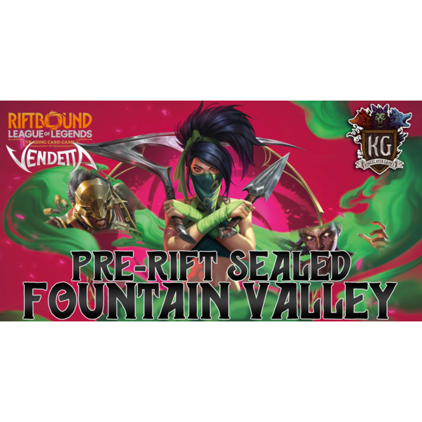 UVS Games 7/25/26 Fountain Valley Riftbound Vendetta Pre-Rift Sealed Event Saturday 4 PM