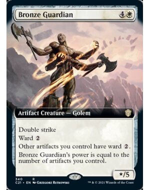 Magic: The Gathering Bronze Guardian (Extended Art) (340) Lightly Played