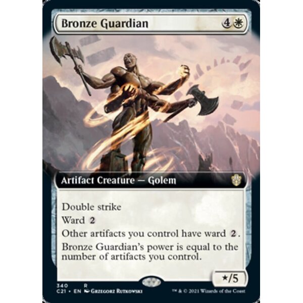 Magic: The Gathering Bronze Guardian (Extended Art) (340) Lightly Played