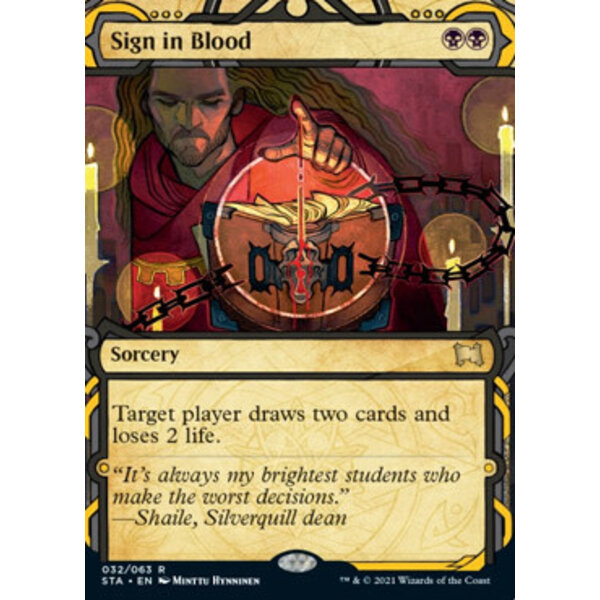 Magic: The Gathering Sign in Blood (Foil Etched) (032) Lightly Played Foil