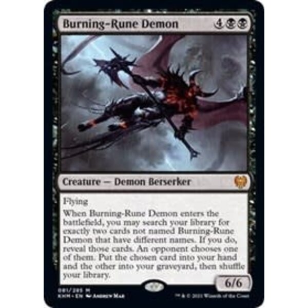 Magic: The Gathering Burning-Rune Demon (081) Lightly Played