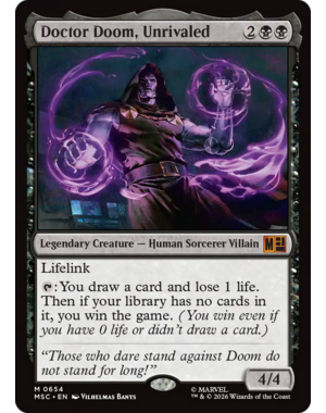Magic: The Gathering Doctor Doom, Unrivaled (654) Near Mint
