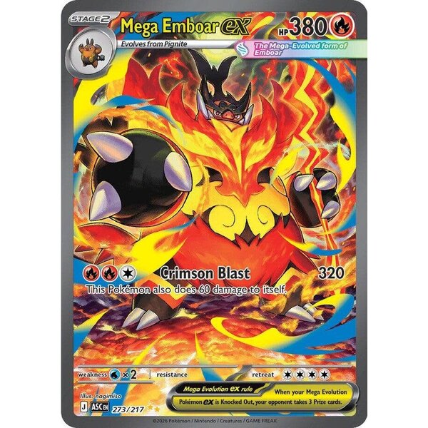 Pokemon Mega Emboar ex (273) Near Mint Holofoil