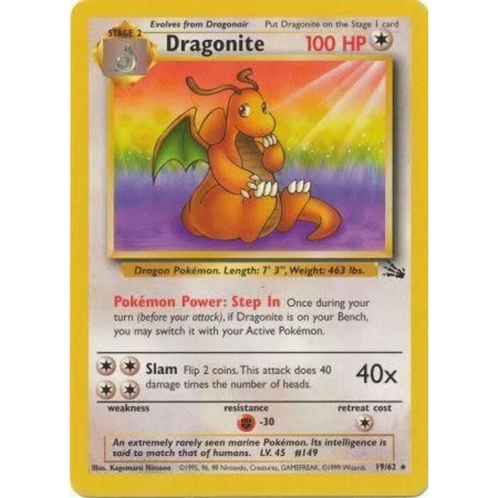 Pokemon Dragonite (019) UNL Lightly Played