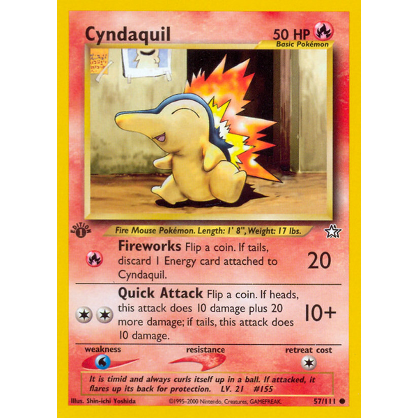 Pokemon Cyndaquil (057) 1st Near Mint