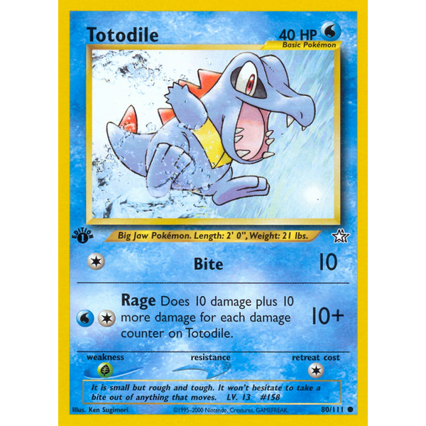 Pokemon Totodile (080) 1st Near Mint