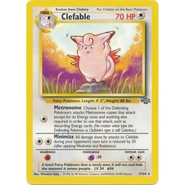 Pokemon Clefable (017) UNL Lightly Played
