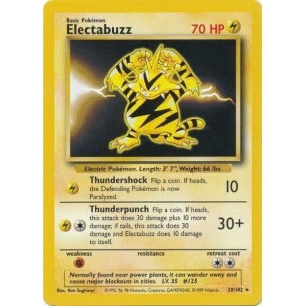 Pokemon Electabuzz (020) Lightly Played