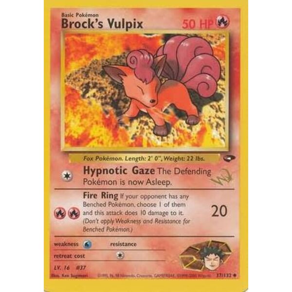 Pokemon Brock's Vulpix [W Stamped Promo] (037) Lightly Played
