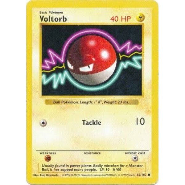 Pokemon Voltorb (Shadowless) (067) UNL Lightly Played