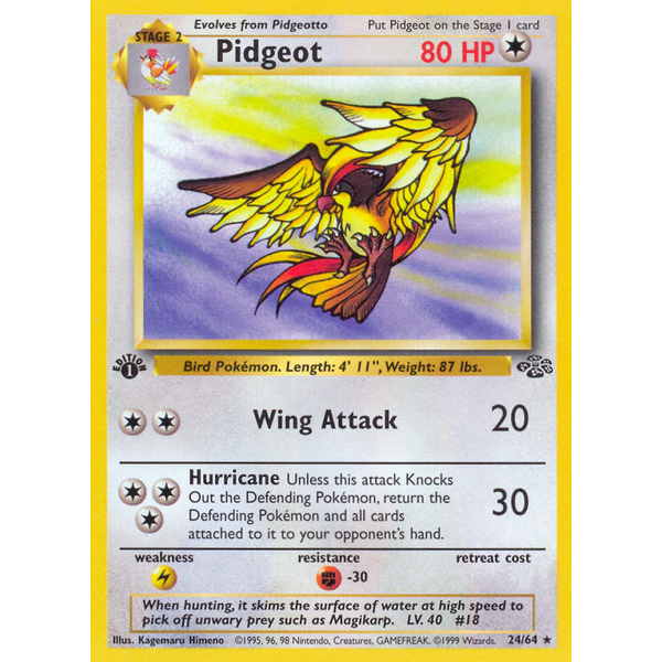 Pokemon Pidgeot (024) 1st Lightly Played