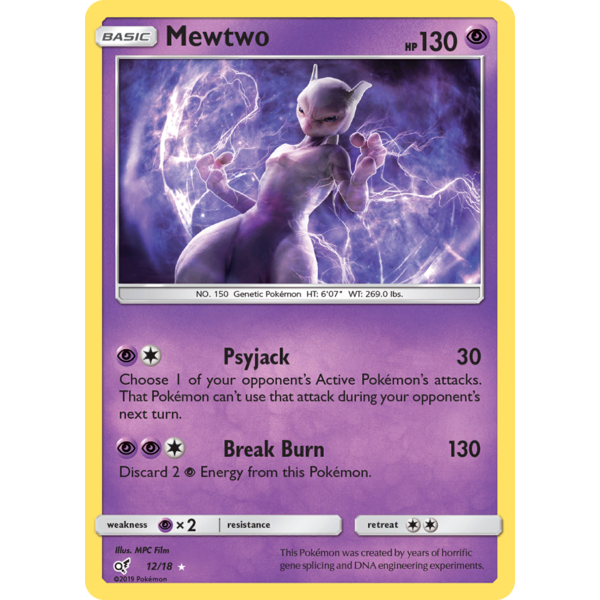 Pokemon Mewtwo (012) Moderately Played Holofoil