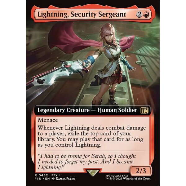 Magic: The Gathering Lightning, Security Sergeant (Extended Art) (462) Lightly Played Foil
