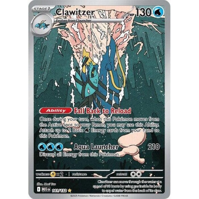 Pokemon Clawitzer (141) Lightly Played Holofoil
